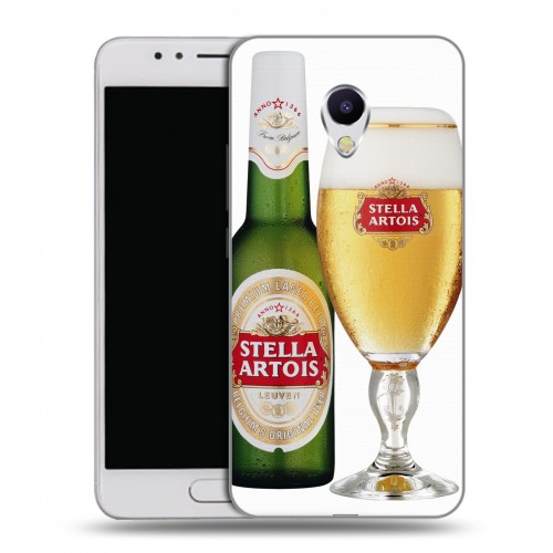 Дизайнерский силиконовый чехол для Meizu M5s Stella Artois