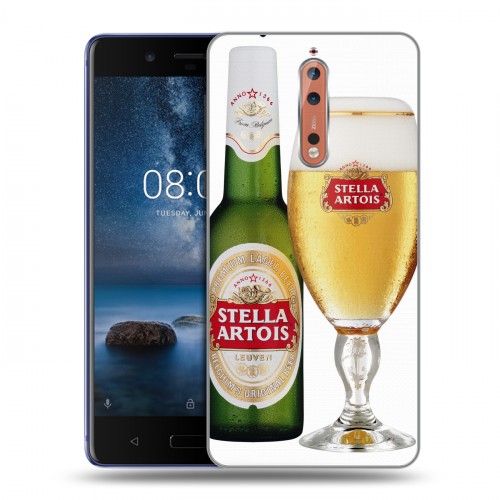 Дизайнерский пластиковый чехол для Nokia 8 Stella Artois