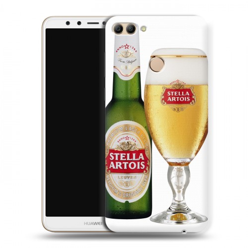 Дизайнерский пластиковый чехол для Huawei Y9 (2018) Stella Artois