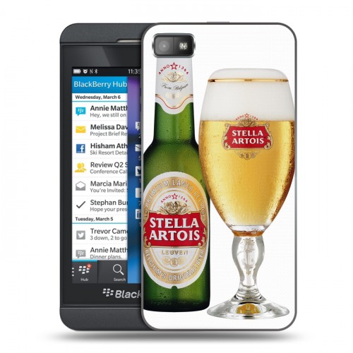 Дизайнерский пластиковый чехол для BlackBerry Z10 Stella Artois