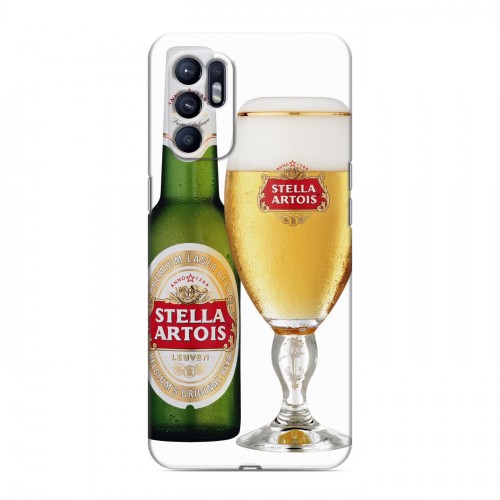 Дизайнерский силиконовый с усиленными углами чехол для OPPO Reno6 Stella Artois