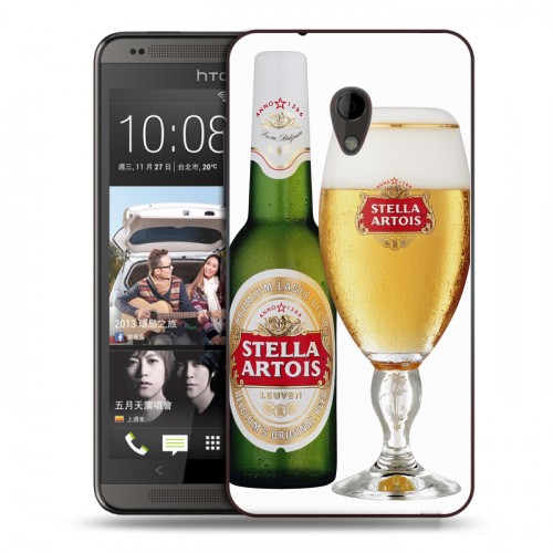 Дизайнерский пластиковый чехол для HTC Desire 700 Stella Artois