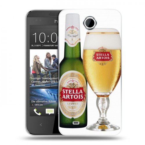 Дизайнерский пластиковый чехол для HTC Desire 300 Stella Artois