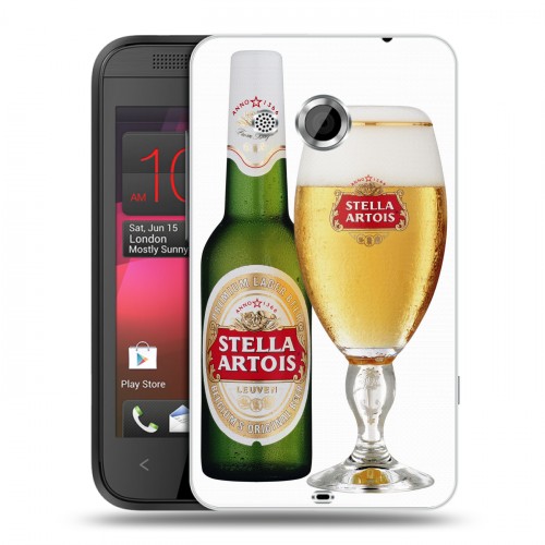 Дизайнерский пластиковый чехол для HTC Desire 200 Stella Artois