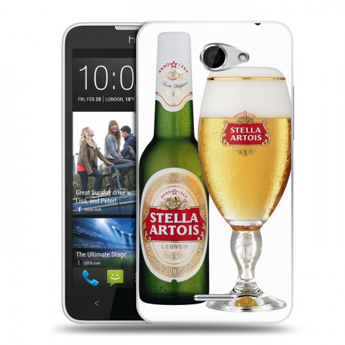 Дизайнерский пластиковый чехол для HTC Desire 516 Stella Artois
