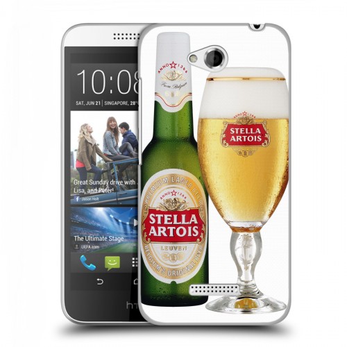 Дизайнерский пластиковый чехол для HTC Desire 616 Stella Artois