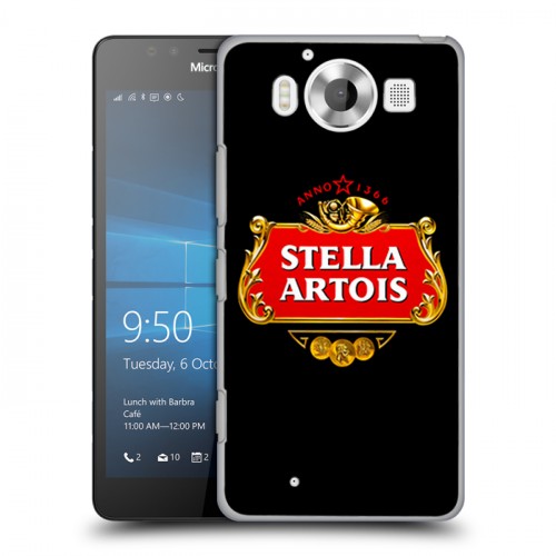 Дизайнерский пластиковый чехол для Microsoft Lumia 950 Stella Artois