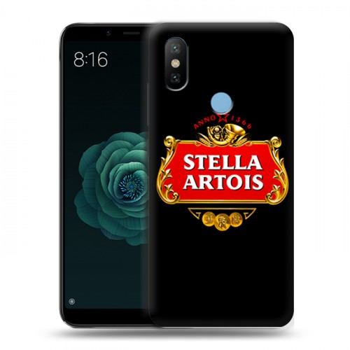 Дизайнерский силиконовый чехол для Xiaomi Mi A2 Stella Artois