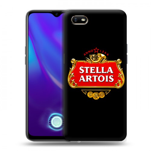 Дизайнерский силиконовый с усиленными углами чехол для OPPO A1k Stella Artois