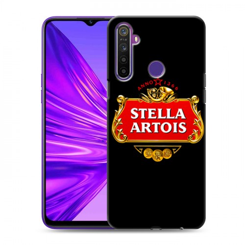 Дизайнерский силиконовый чехол для Realme 5 Stella Artois