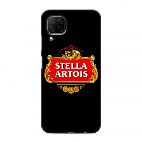 Дизайнерский силиконовый с усиленными углами чехол для Huawei P40 Lite Stella Artois