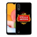 Дизайнерский силиконовый чехол для Samsung Galaxy M01 Stella Artois