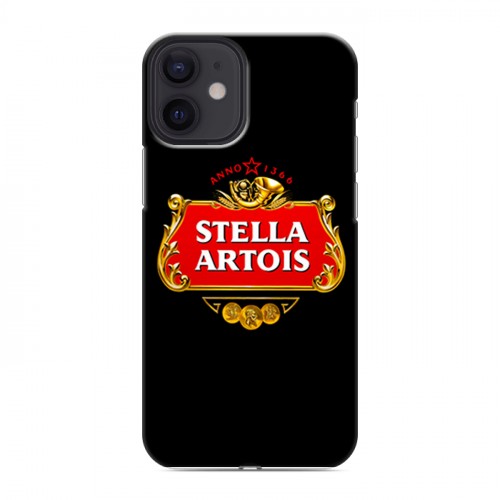 Дизайнерский силиконовый с усиленными углами чехол для Iphone 12 Mini Stella Artois