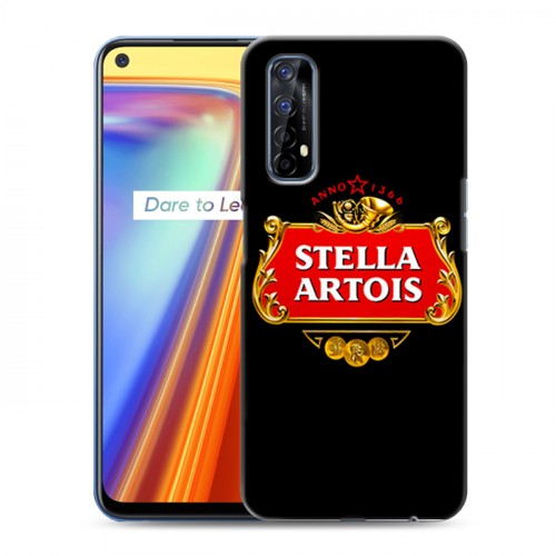 Дизайнерский силиконовый с усиленными углами чехол для Realme 7 Stella Artois