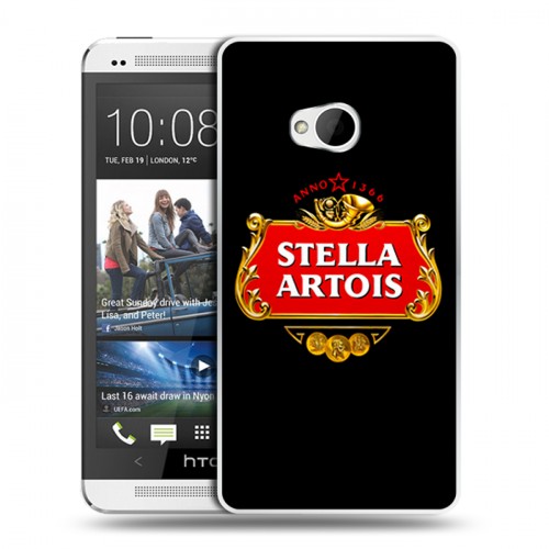 Дизайнерский пластиковый чехол для HTC One (M7) Dual SIM Stella Artois