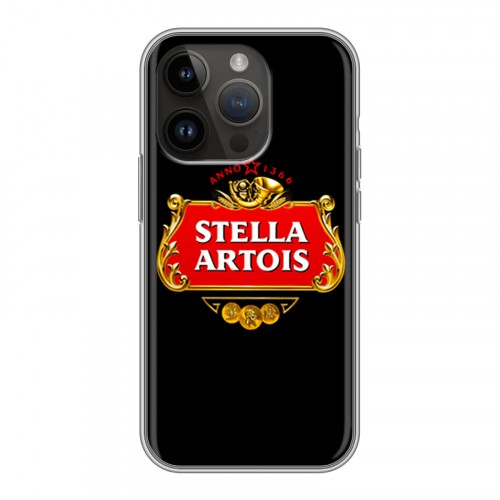 Дизайнерский силиконовый чехол для Iphone 14 Pro Stella Artois