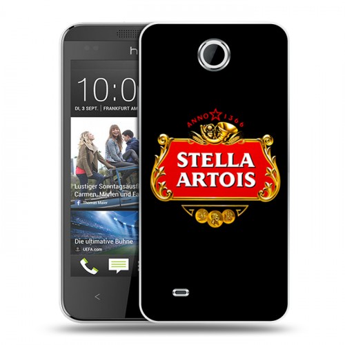 Дизайнерский пластиковый чехол для HTC Desire 300 Stella Artois