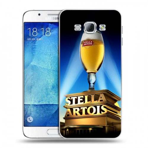 Дизайнерский пластиковый чехол для Samsung Galaxy A8 Stella Artois