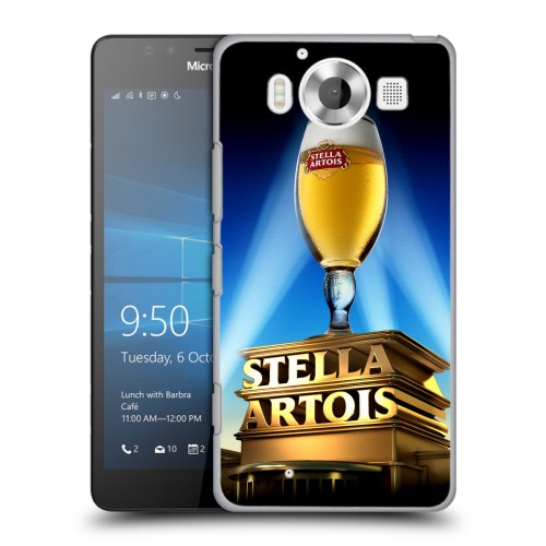 Дизайнерский пластиковый чехол для Microsoft Lumia 950 Stella Artois