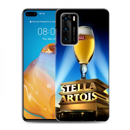 Дизайнерский пластиковый чехол для Huawei P40 Stella Artois