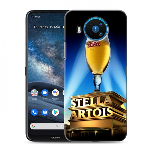 Дизайнерский силиконовый с усиленными углами чехол для Nokia 8.3 Stella Artois