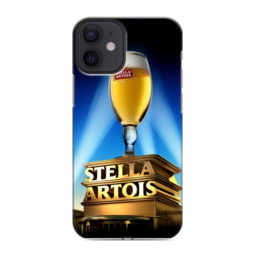 Дизайнерский силиконовый с усиленными углами чехол для Iphone 12 Mini Stella Artois