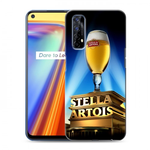 Дизайнерский силиконовый с усиленными углами чехол для Realme 7 Stella Artois