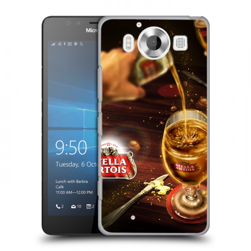 Дизайнерский пластиковый чехол для Microsoft Lumia 950 Stella Artois