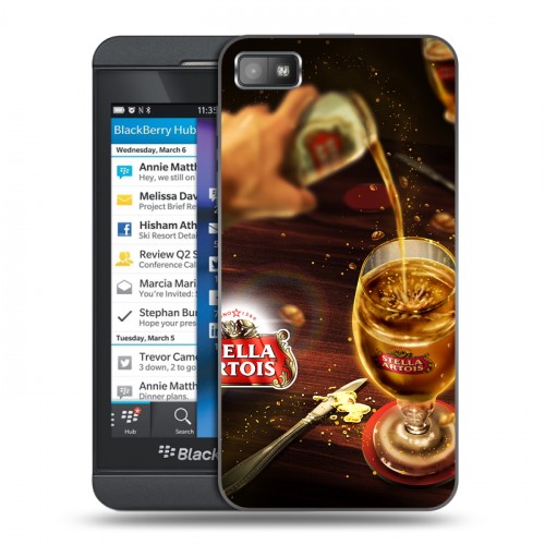 Дизайнерский пластиковый чехол для BlackBerry Z10 Stella Artois