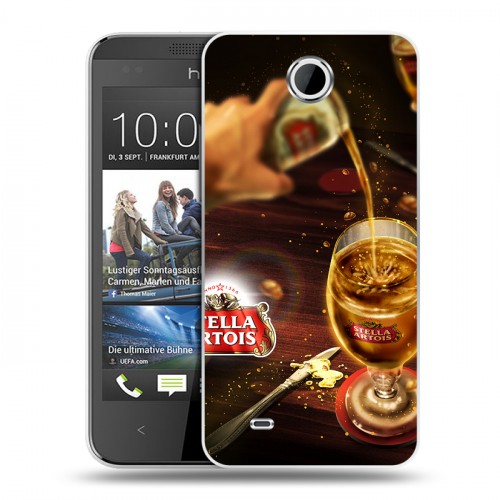 Дизайнерский пластиковый чехол для HTC Desire 300 Stella Artois