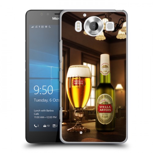 Дизайнерский пластиковый чехол для Microsoft Lumia 950 Stella Artois