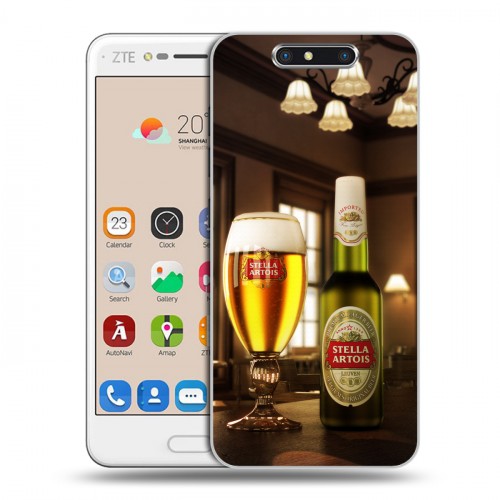 Дизайнерский пластиковый чехол для ZTE Blade V8 Stella Artois