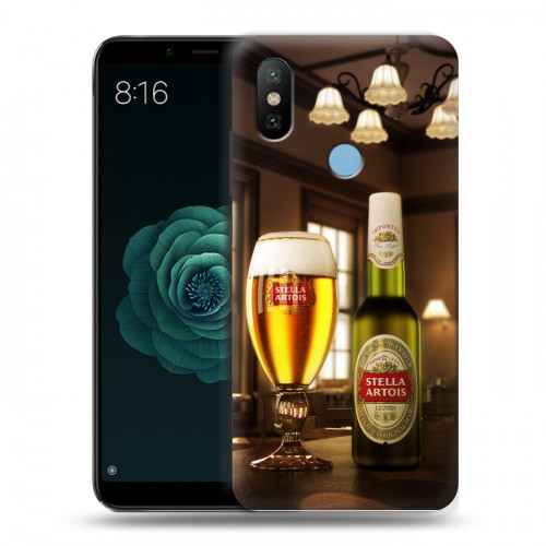 Дизайнерский силиконовый чехол для Xiaomi Mi A2 Stella Artois