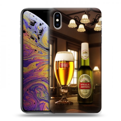 Дизайнерский силиконовый чехол для Iphone Xs Max Stella Artois