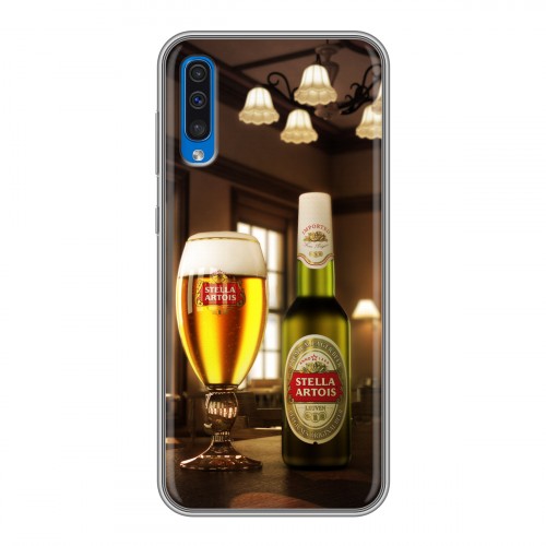 Дизайнерский силиконовый чехол для Samsung Galaxy A50 Stella Artois