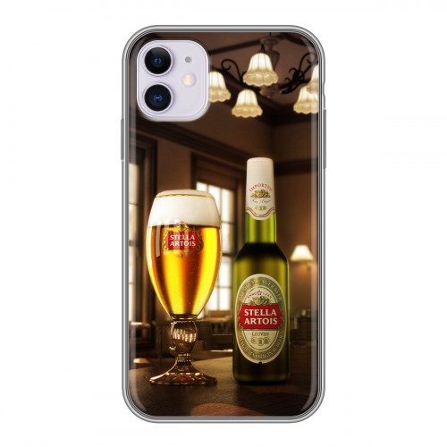 Дизайнерский силиконовый чехол для Iphone 11 Stella Artois