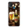 Дизайнерский силиконовый чехол для Samsung Galaxy M30s Stella Artois