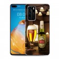 Дизайнерский силиконовый с усиленными углами чехол для Huawei P40 Stella Artois