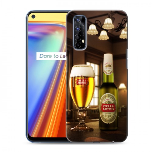 Дизайнерский силиконовый с усиленными углами чехол для Realme 7 Stella Artois