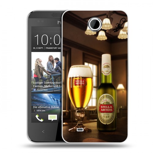 Дизайнерский пластиковый чехол для HTC Desire 300 Stella Artois