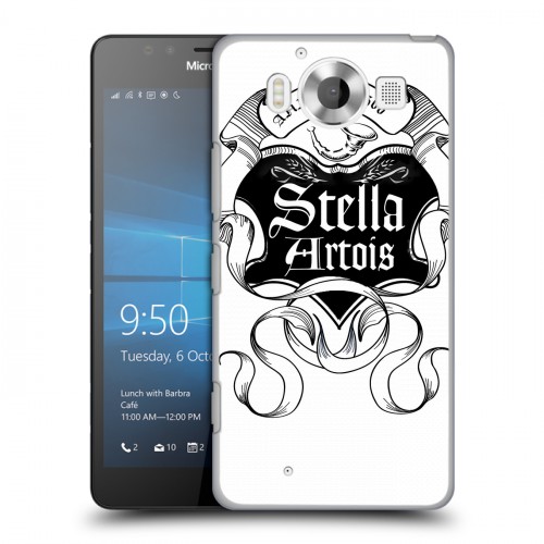 Дизайнерский пластиковый чехол для Microsoft Lumia 950 Stella Artois