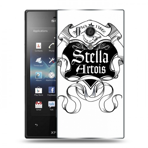 Дизайнерский пластиковый чехол для Sony Xperia acro S Stella Artois