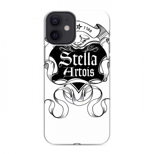 Дизайнерский силиконовый с усиленными углами чехол для Iphone 12 Mini Stella Artois