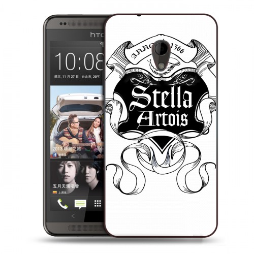 Дизайнерский пластиковый чехол для HTC Desire 700 Stella Artois