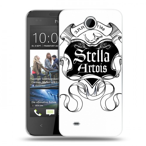 Дизайнерский пластиковый чехол для HTC Desire 300 Stella Artois