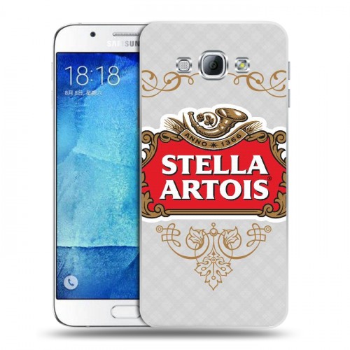 Дизайнерский пластиковый чехол для Samsung Galaxy A8 Stella Artois