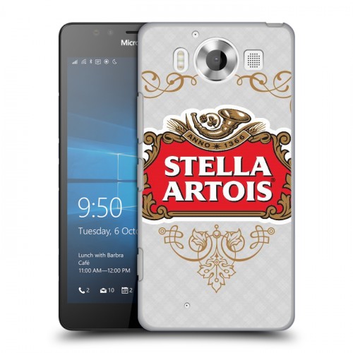 Дизайнерский пластиковый чехол для Microsoft Lumia 950 Stella Artois