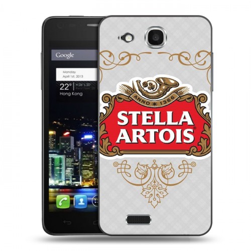 Дизайнерский пластиковый чехол для Alcatel One Touch Idol Ultra Stella Artois