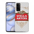 Дизайнерский силиконовый с усиленными углами чехол для Huawei Honor 30 Stella Artois