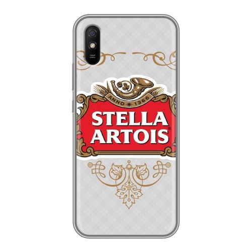 Дизайнерский силиконовый с усиленными углами чехол для Xiaomi RedMi 9A Stella Artois